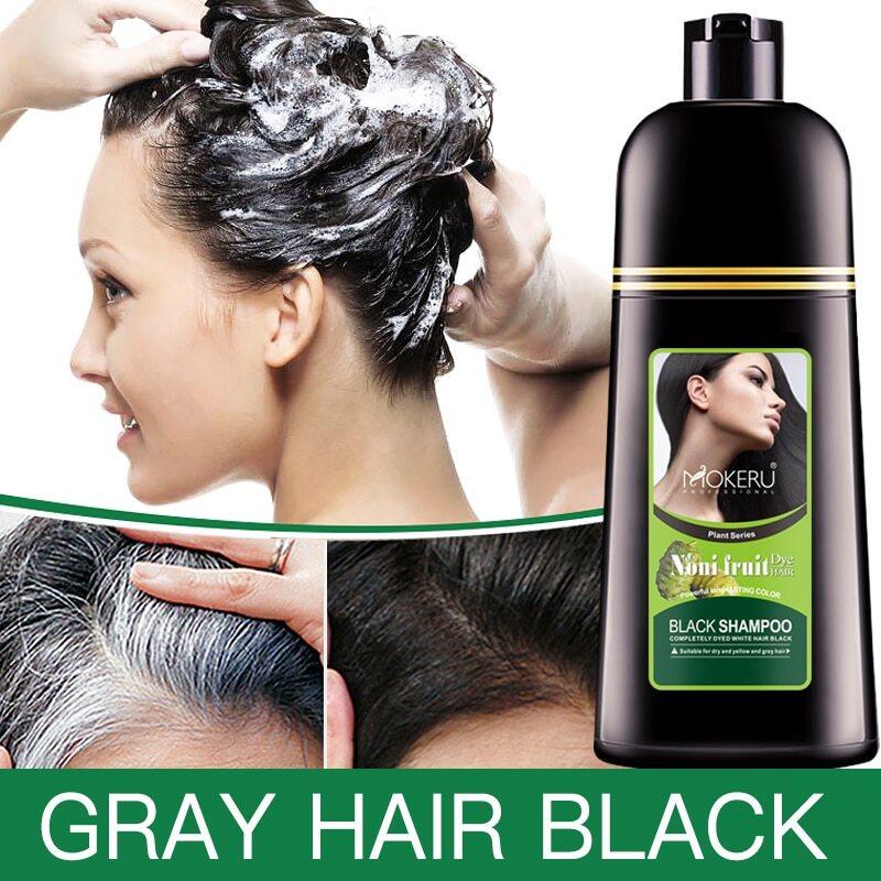 Mokeru Thuốc Nhuộm Tóc Nhanh Tự Nhiên Hữu Cơ Tinh Chất Thực Vật Nhàu Chỉ 5 Phút Thuốc Nhuộm Màu Tóc Đen Dầu Gội Đầu Cho Bìa, Màu Xám Trắng Tóc giá rẻ
