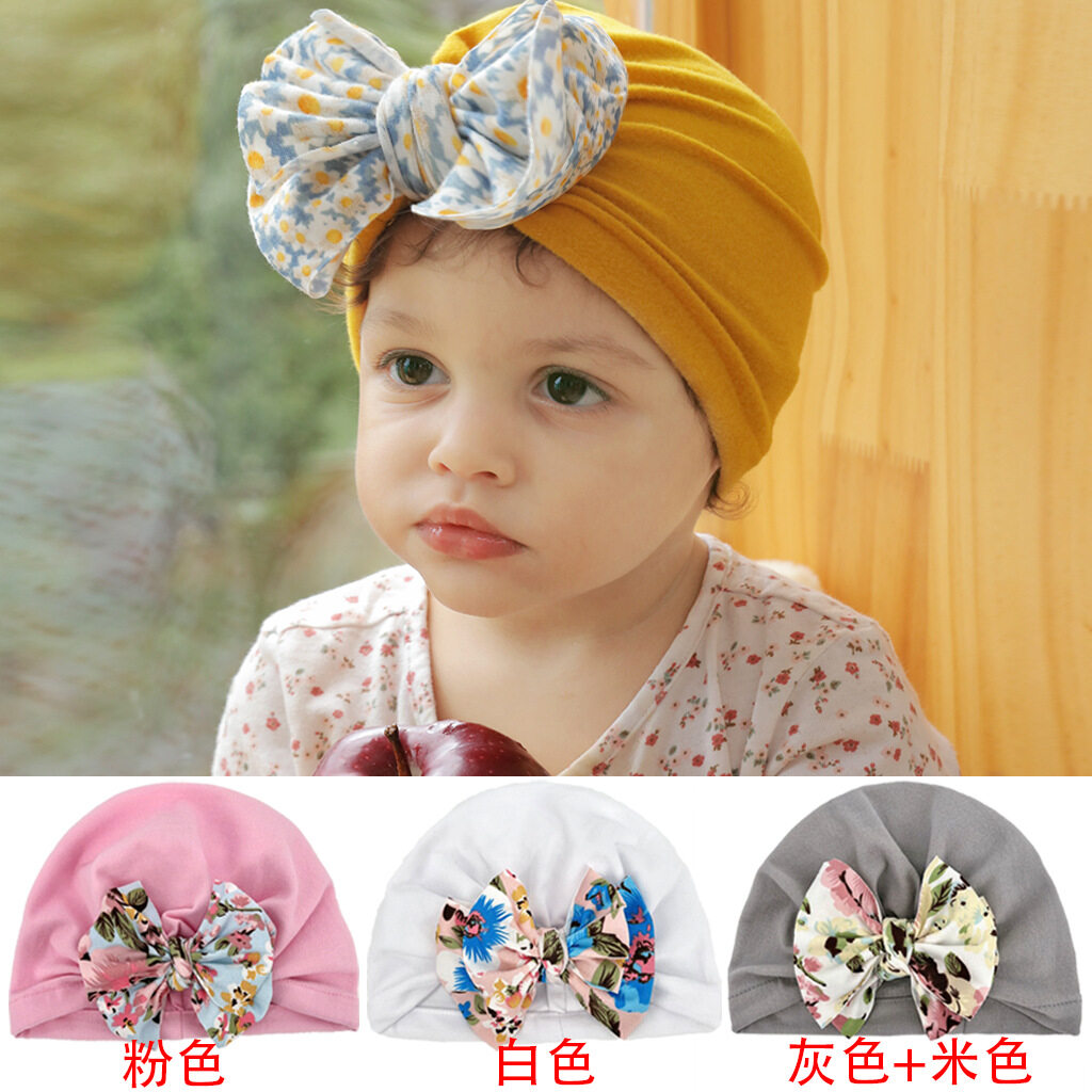 Trendy Mother Baby Bow Hairband Knotted Turban Beanie Hat Headband Headwear LH 