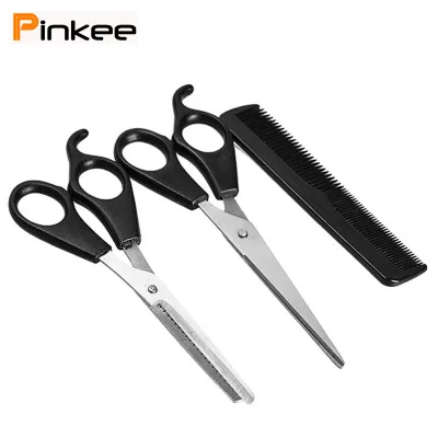 Pinkee 3pcs Barber Hair Cutting Tool Thinning Hairdressing Shears Scissor Comb Salon Set