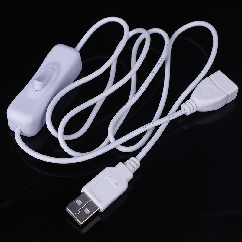 NIEN  1Pc 1m USB Cable with Switch ON/OFF Cable Extension Toggle for USB Lamp USB Fan