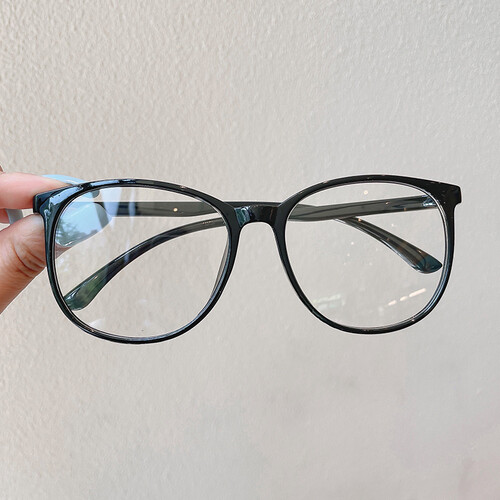 Fashion plain and thin glasses large square frame transparent flat glasses unisex