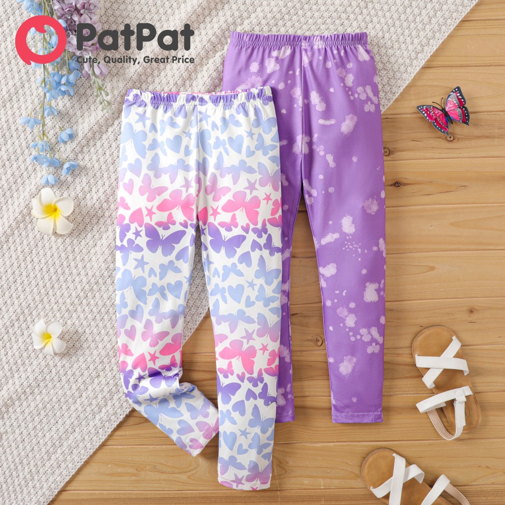 PatPat Kid Girl Allover Butterfly Pattern Leggings