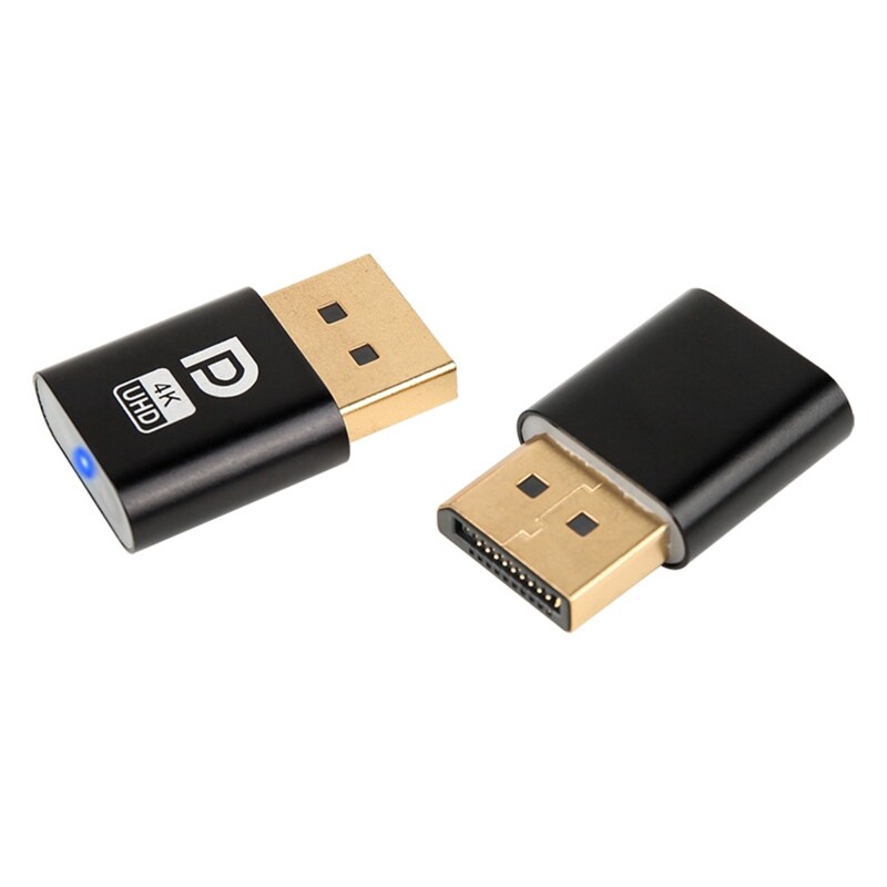 DP Dummy Plug Virtual Display Adapter Edid Headless DP 4k Display Emulator Virtual Displayport Accessories Ghost