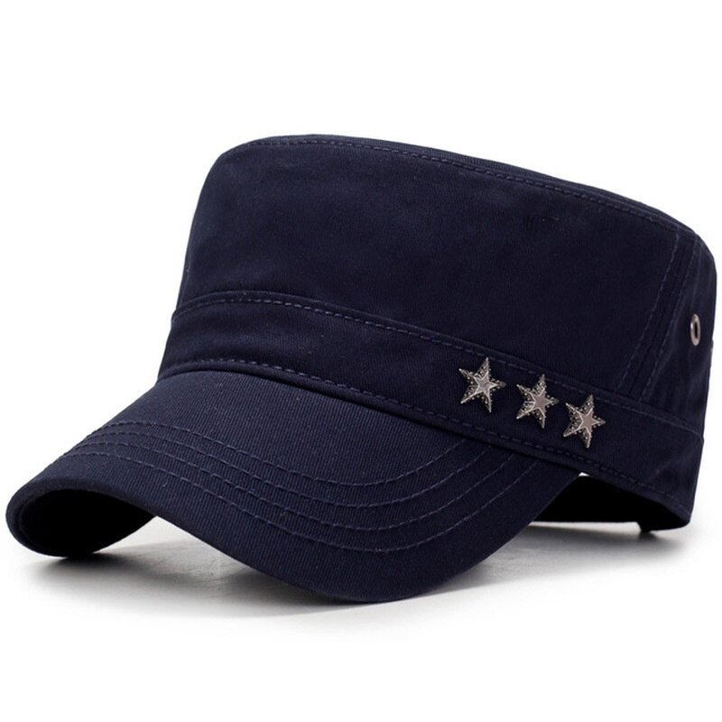 Classic Retro Flat Top Beret Men's Cotton Cap% and Adjustable Hat Hat Thick Winter Warm Golf Hat Men's Hat