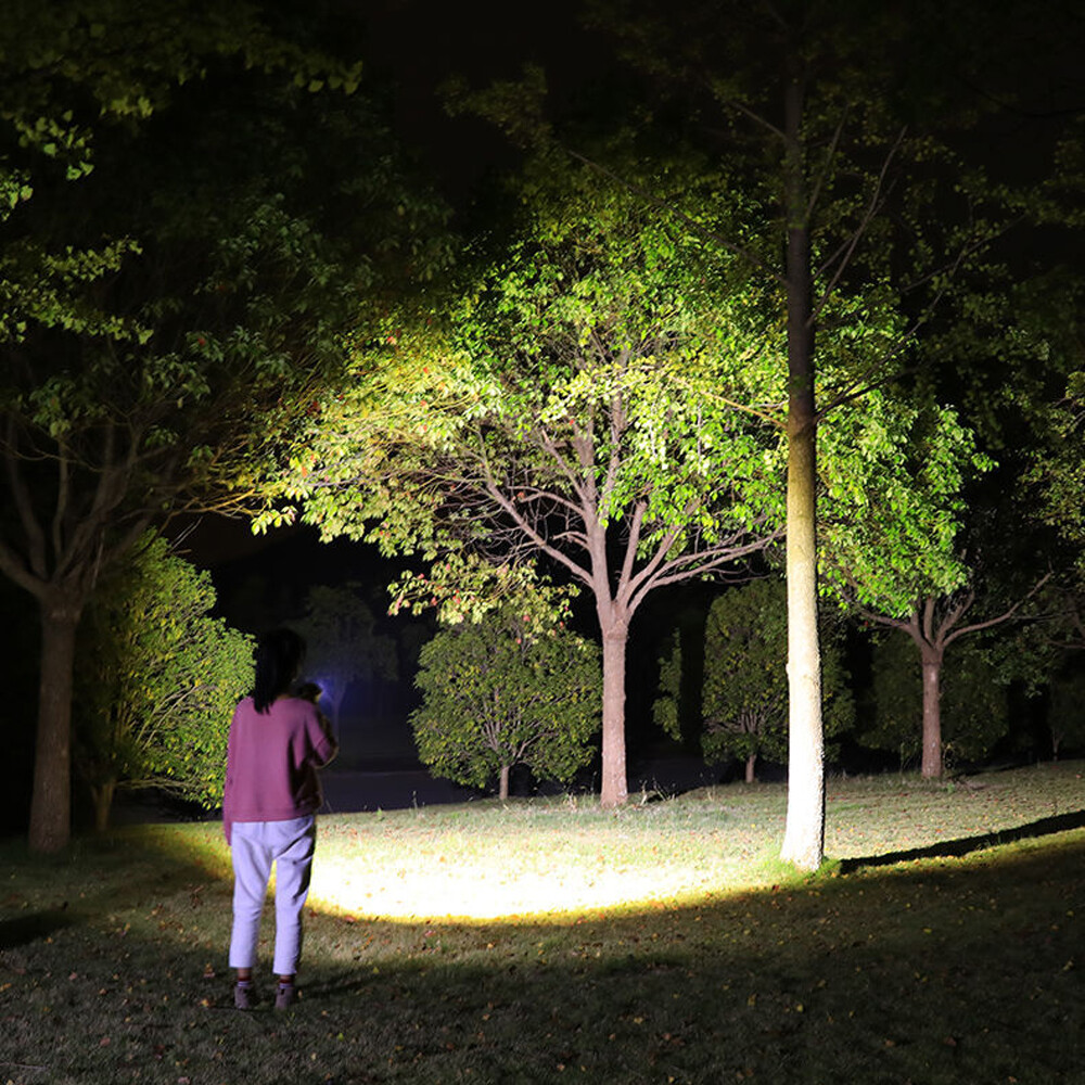 [In stock] Virwir Portable LED Flashlight T6 Light Beads 3 Lighting Modes Flashlight Bicycle Light Camp Torch Use Built-in Battery Be Power Bank