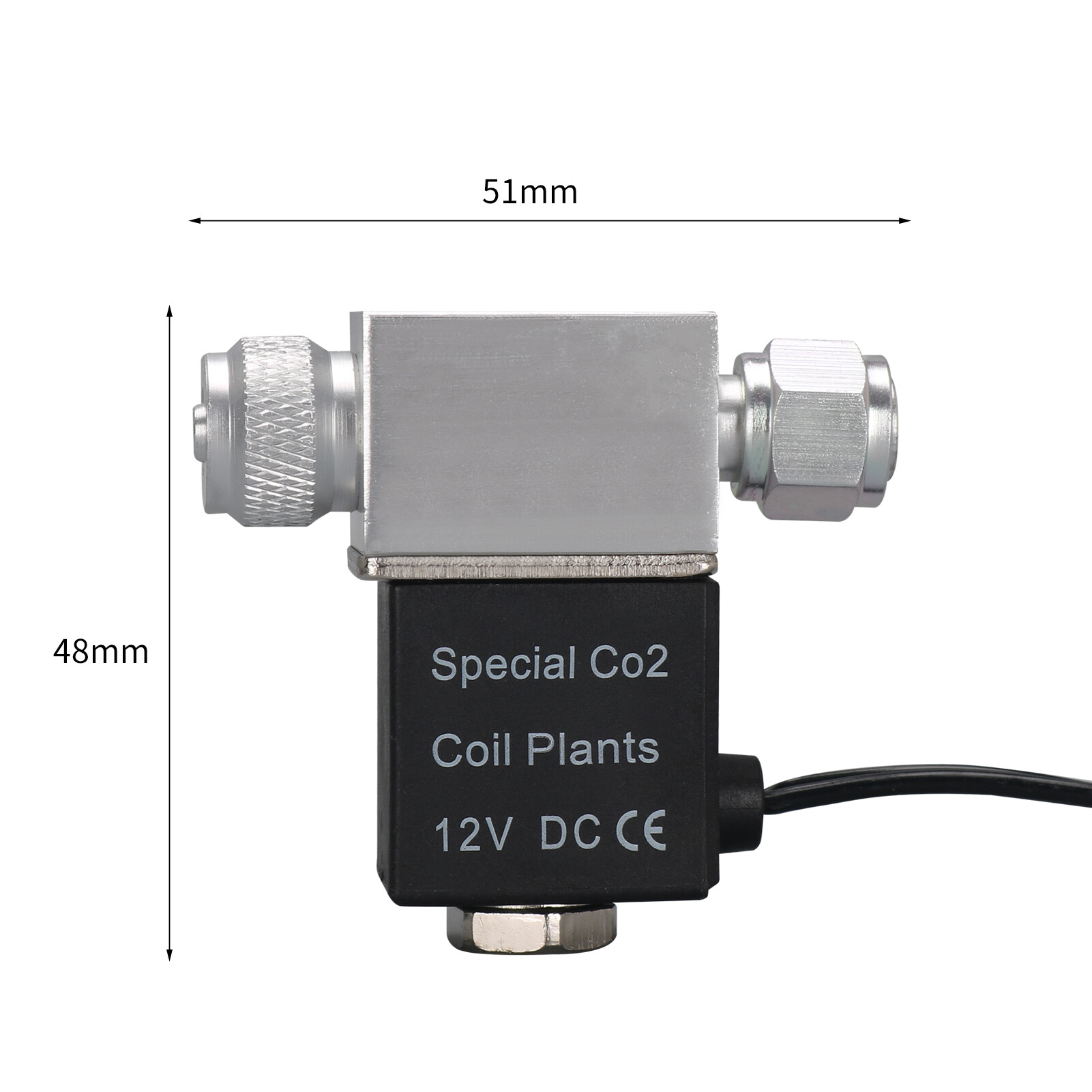 Van Điện Từ Cho Hệ Thống Điều Chỉnh CO2 Bể Cá Đầu Ra DC 12V, Kết Nối M10 * 1 Ren Ngoài Một Đầu Không Ồn Ào Thấp Phiên Bản Nhiệt Độ
