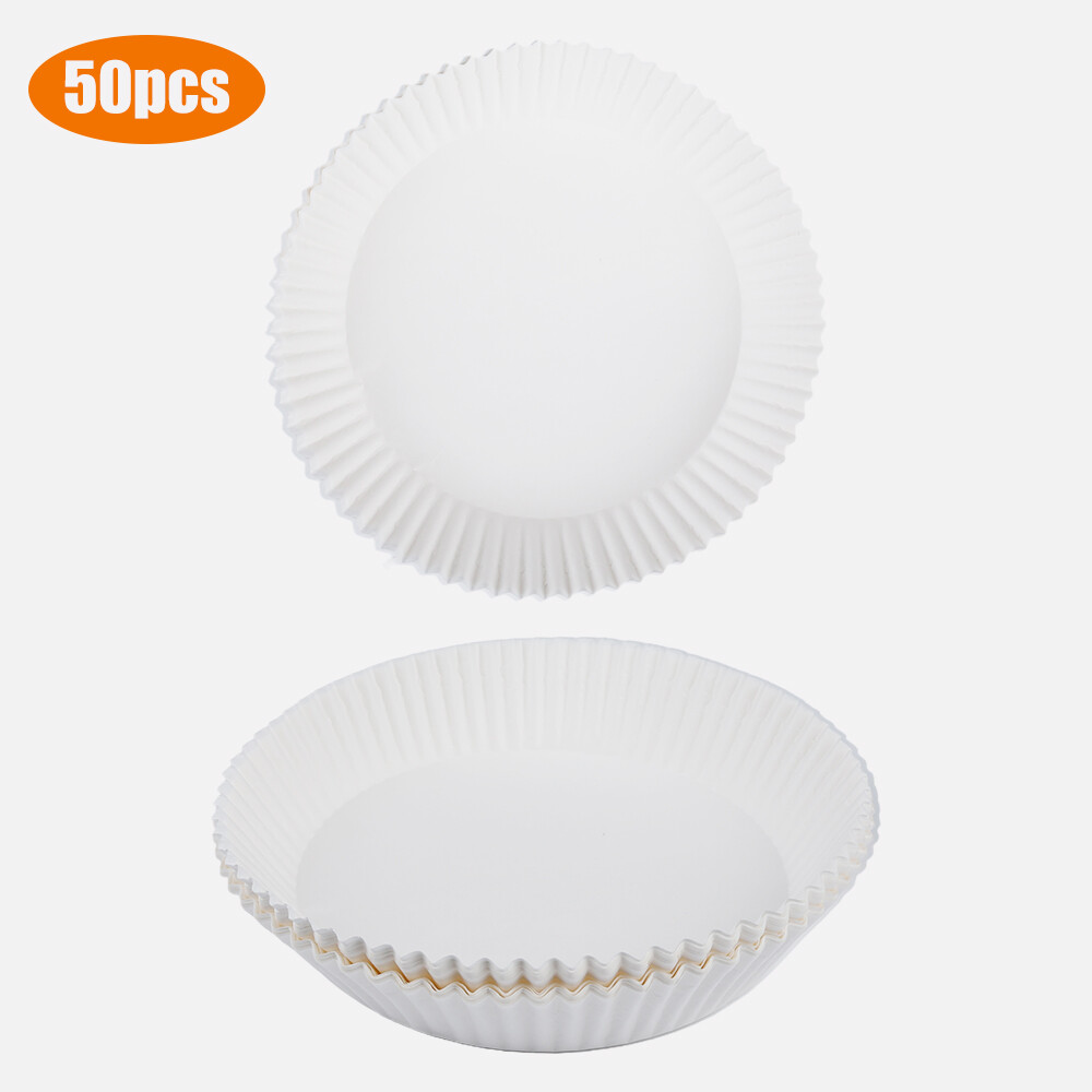 50pcs Air Fryer Disposable Paper Liner Non-Stick Air Fryer Parchment Paper Liners Baking Paper Filters For AirFryer Micro-wave