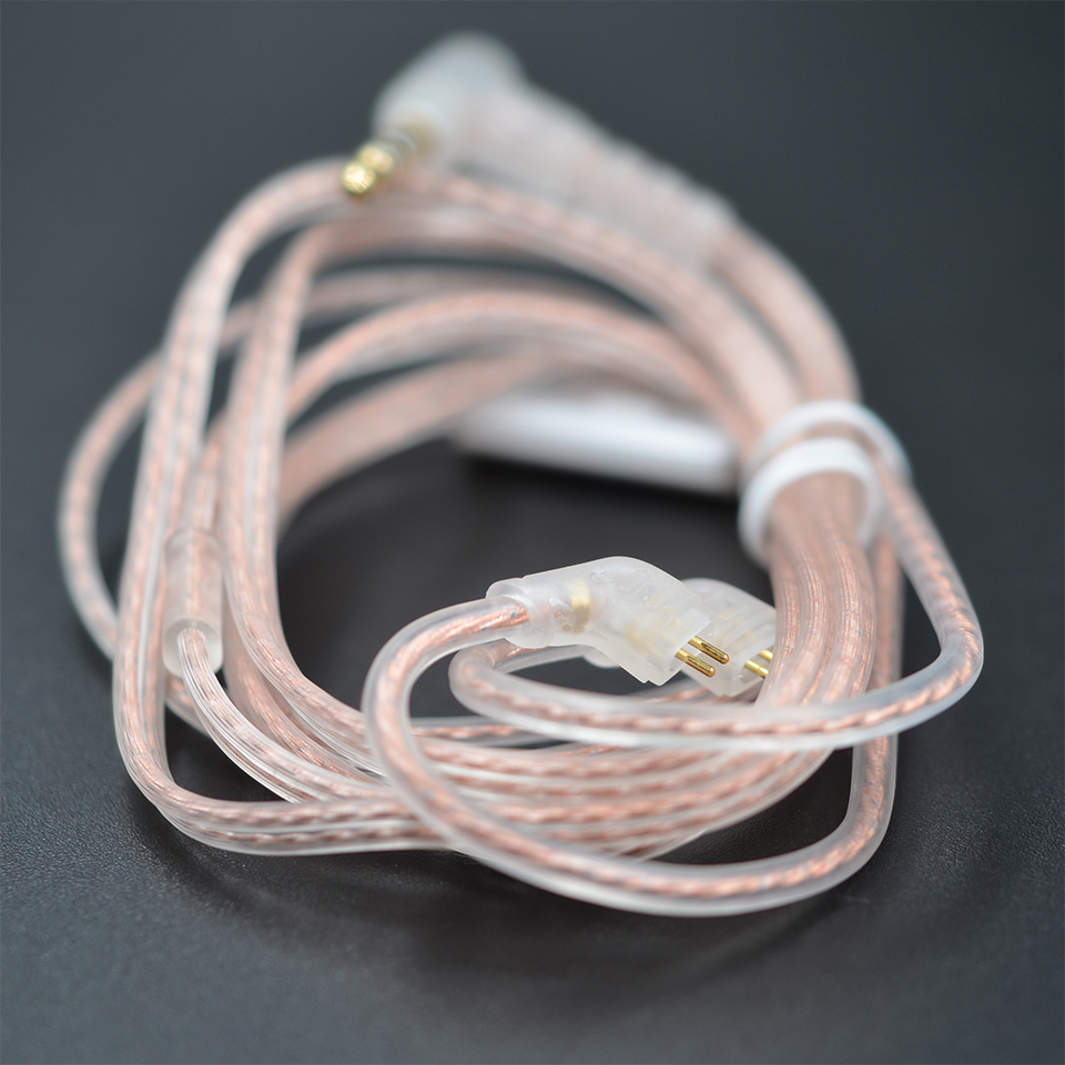 KZ Cáp Thay Thế Bằng Đồng Không Oxy Có Độ Tinh Khiết Cao Cáp Tai Nghe Nâng Cấp Phẳng Song Song Kép Dây Tai Nghe Stereo HD Âm Thanh Sống Động Dây Tai Nghe Giảm Rối Loạn Độ Bền Cao Pin Mạ Vàng 2 Chấu 0.75Mm Cho KZ ZSN ZST ZEX Pro