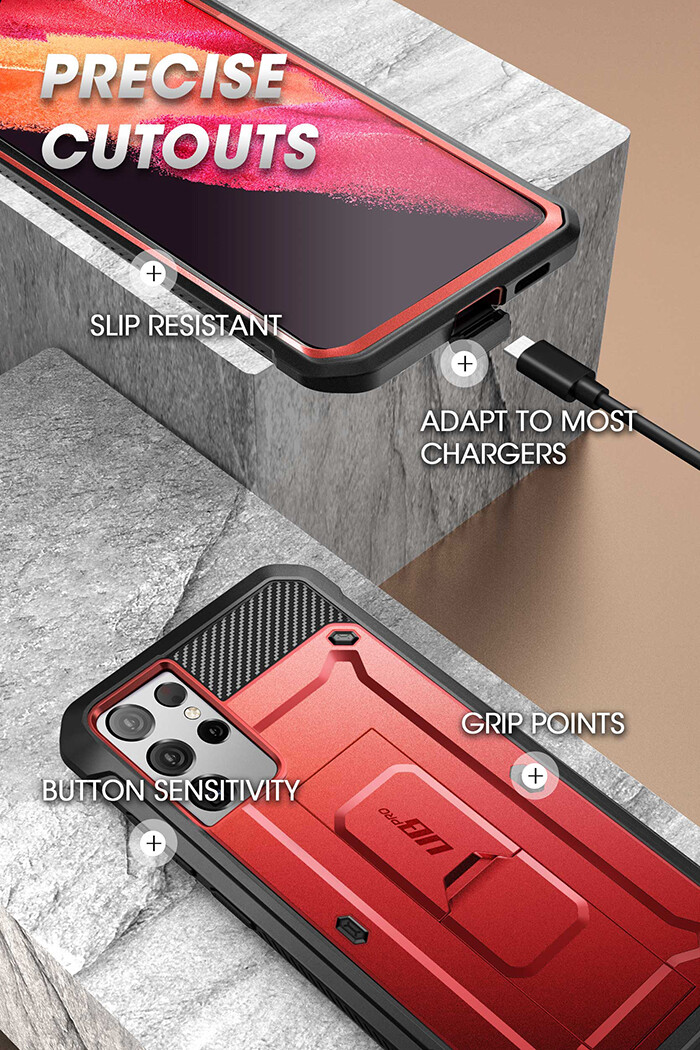 SUPCASE UB Pro Đối Với Samsung Galaxy S21 Siêu 5G Ốp (Bản Phát Hành 2021) Bảo Vệ Màn Hình Tích Hợp Với Vỏ Bọc Chắc Chắn Và Chân Đế Toàn Thân