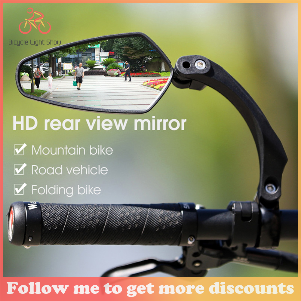 WEST BIKING Bike Rearview Mirror Adjustable Motorcycle Handlebar Reflector
