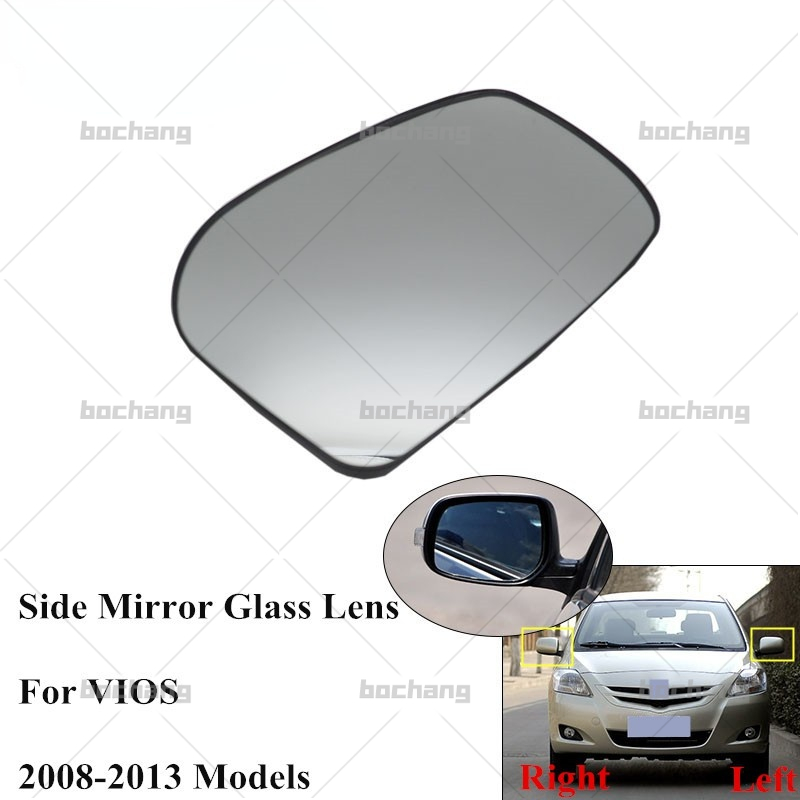 Bochang auto rearview side mirror glass lens for toyota vios 2008 2009 2010 2011 2012 2013