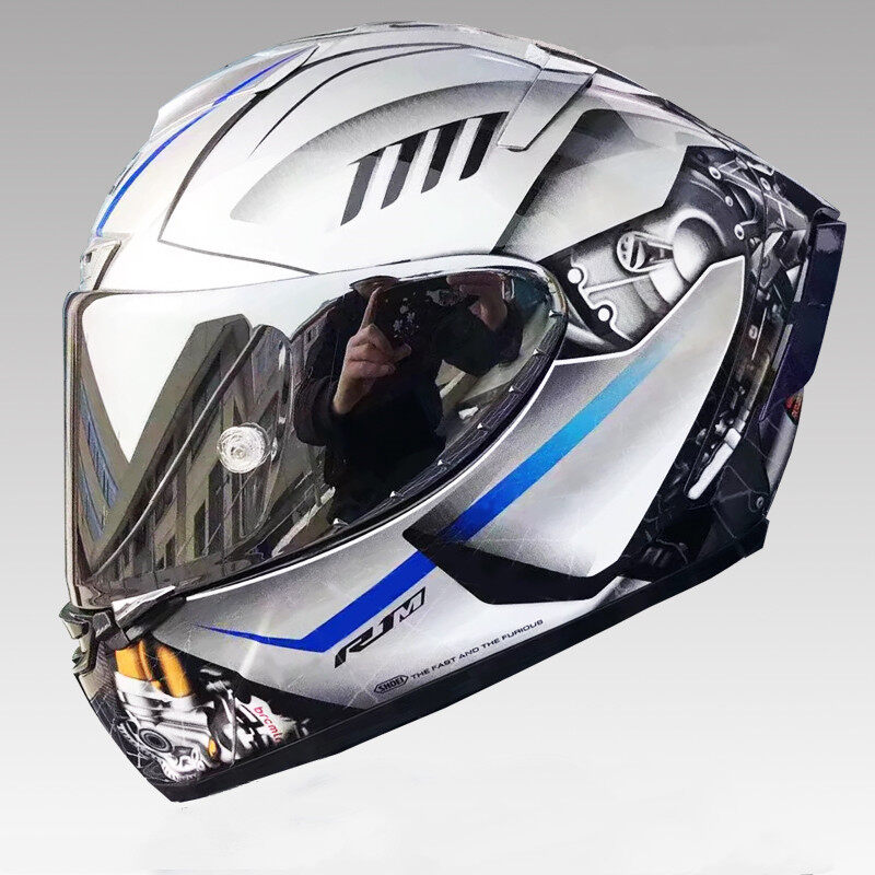 SHOEI X14 Silver 65th Anniversary YAMAHA R1M Helmet Riding Cross
