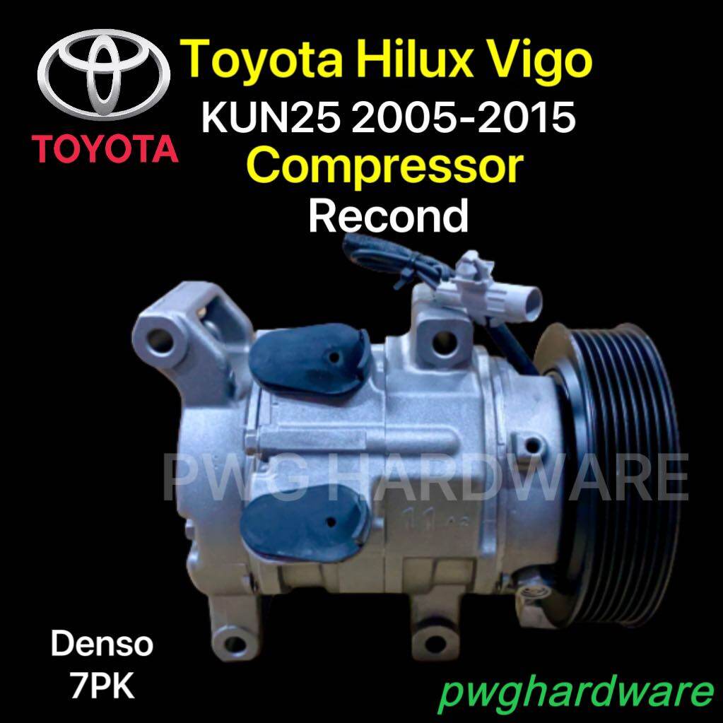 Recond AirCond Compressor Toyota Hilux Vigo Kun25 20052015 7PK
