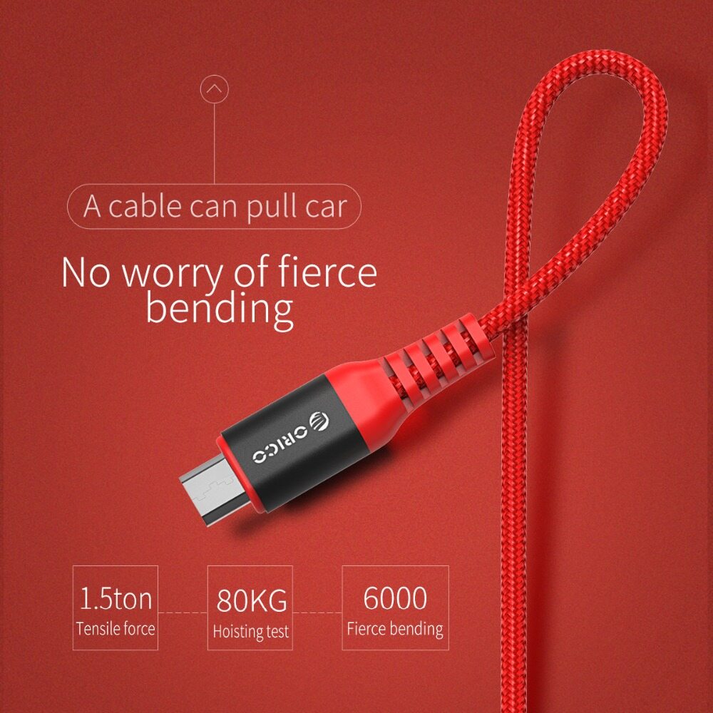 Cáp Sạc ORICO Micro USB, Cáp Chịu Lực Cao Dành Cho Điện Thoại Samsung Android (MTK-10)