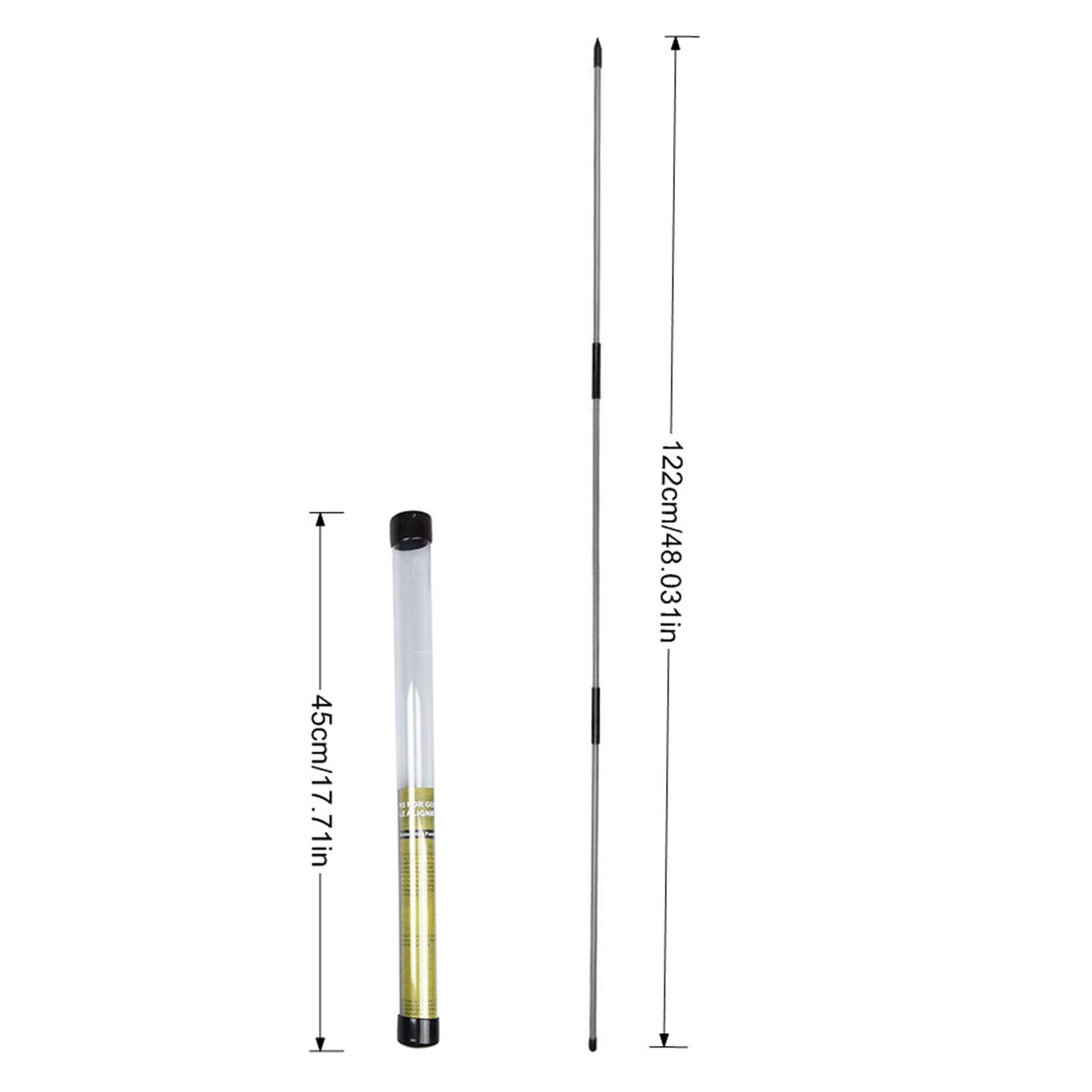 aternee 2x Golf Alignment Training Sticks, Golf Swing Trainer, 3 Sections 48 inch Folding Alignment Rods for Full Swing, Putting, Aiming
