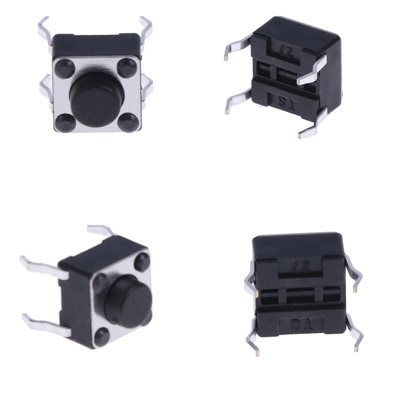 bo HITN 20pcs Mini Micro Momentary Tactile Push Button Switch 6*6*5mm 4 pin ON/OFF