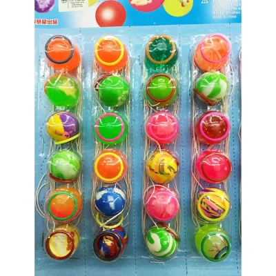 12 Pcs Colorful Yoyo Yo-yo Bouncing Ball With Ring & String (LOCAL READY STOCKS)