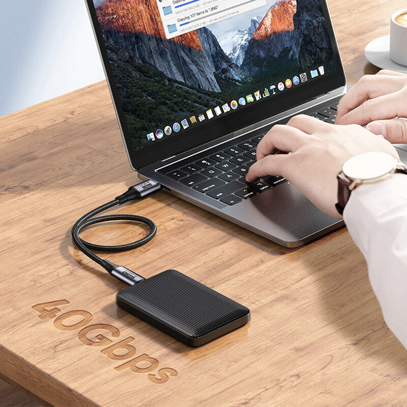 Cáp USB 4 Thunderbolt 3 PD 100W 5A Sạc Nhanh Loại USB C Đến USB-C 8K 60Hz 40gbps SSD Cáp Truyền Dữ Liệu
