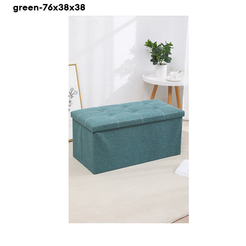 Fabric storage stool storage stool multifunctional can sit and change shoes stool small sofa stool folding storage box home