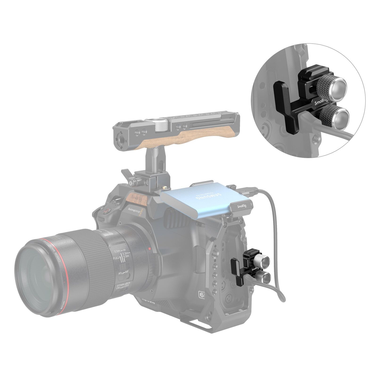 SmallRig Kẹp Cáp HDMI & USB-C, Dành Cho BMPCC 6K PRO 3271