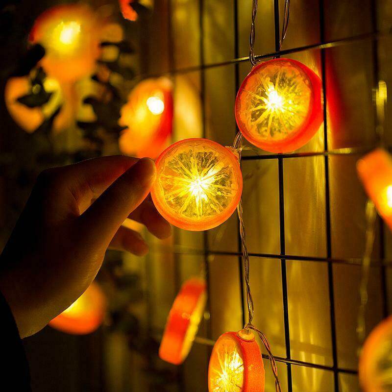 【Lightingeverthing】 Đèn Trang Trí Lát Chanh 2M 10 LED Lưới Sao Dây Chạy Bằng Pin Ánh Sáng Màu Đỏ Trang Trí Phòng Phong Cách Ins, Trang Trí Nhà Tiệc Giáng Sinh Đám Cưới LED Chuỗi