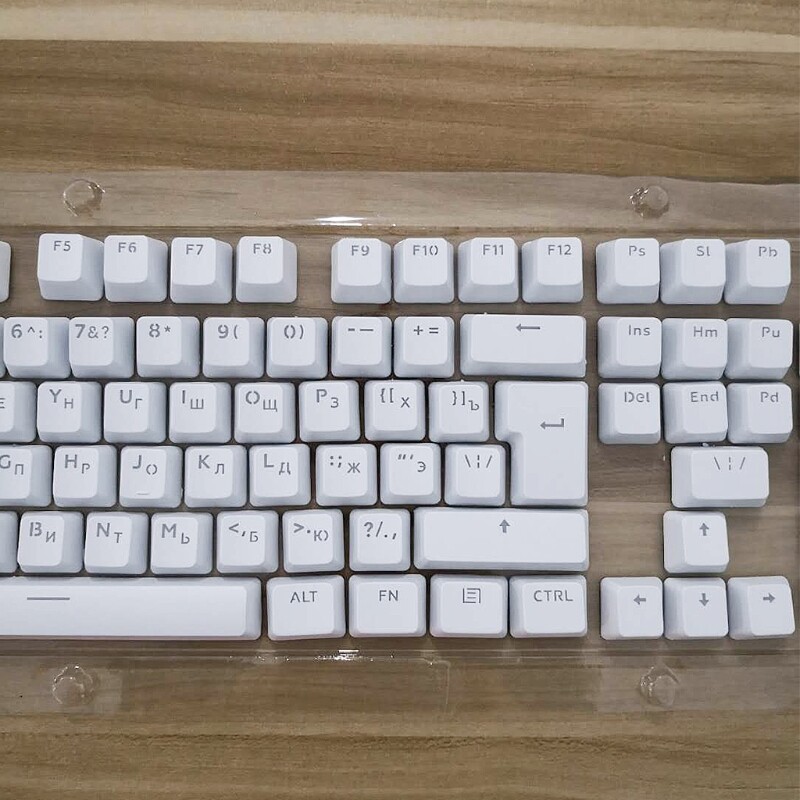 104 Keycaps, Keycaps Đèn Nền Mờ Của Nga Cho Công Tắc Bàn Phím Cherry MX