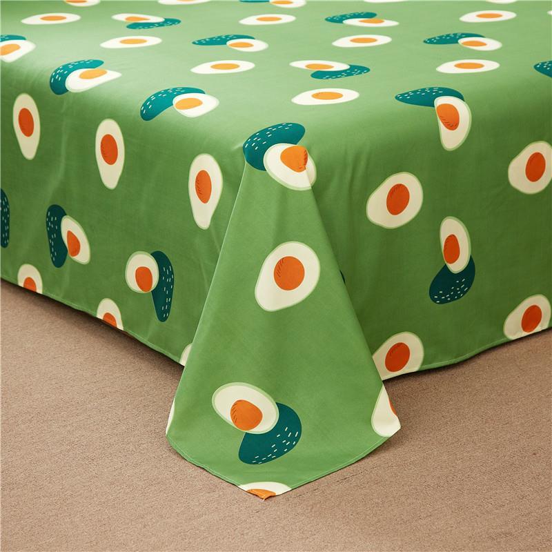 One Piece Bed Sheet Cartoon Fruit Sheet Double Student Dormitory Bedding Sheet In Summer