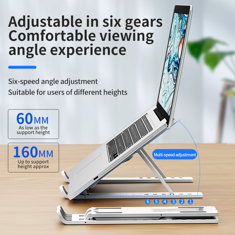 MC Laptop Stand Portable Tablet Holder Folding Mount Riser Portable Computer Laptop Bracket Laptop Holder