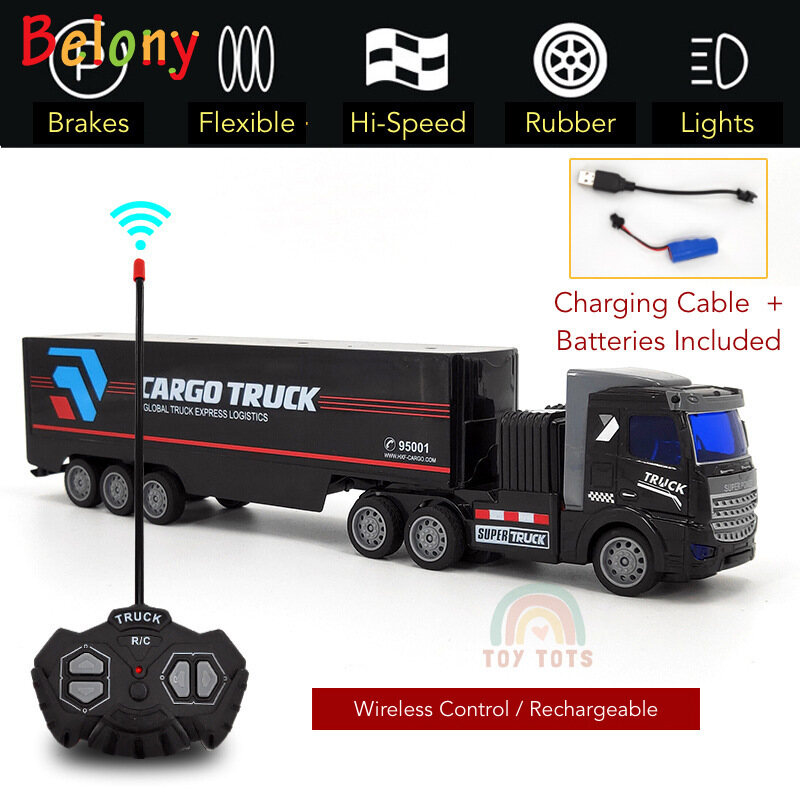 Belony RC Commercial Truck Series with Rechargeable Batteries Tanker Trailer Container Remote Control R/C Ready Stock