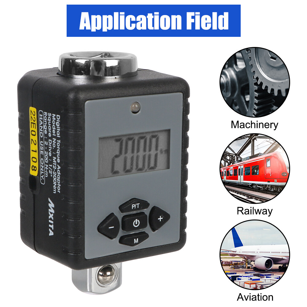 Professional Electronic Torque Wrench Measuring Meter 1/2" 2 200Nm
