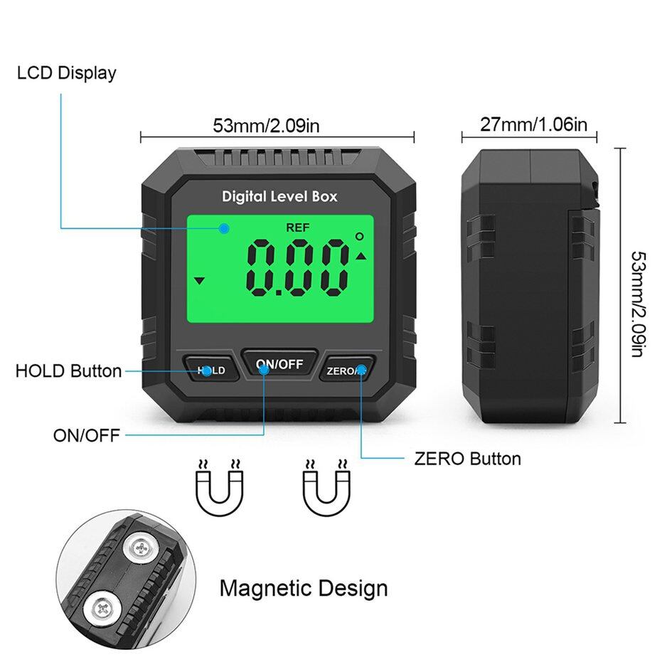 COYEN Digital Protractor Inclinometer Mag*net Electronic Measuring Instrument