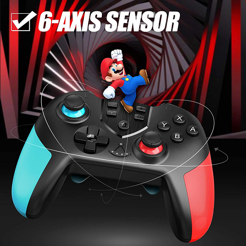 DISOUR Bộ Điều Khiển Trò Chơi Không Dây Cho Nintendo Switch Bộ Điều Khiển Tay Cầm Chơi Game Bluetooth Cho NS Switch Bộ Điều Khiển Bluetooth Cần Điều Khiển Với Wake-Up/Lập Trình Macro/Rung/Con Quay Hồi Chuyển