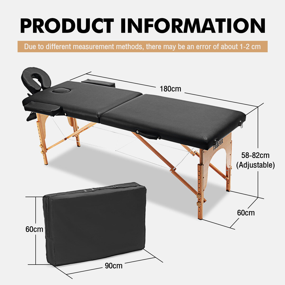 Portable Retractable Folding Massage Bed 185x60cm Adjustable Height 58 les-lundberg-1-midwest-school-of-massage