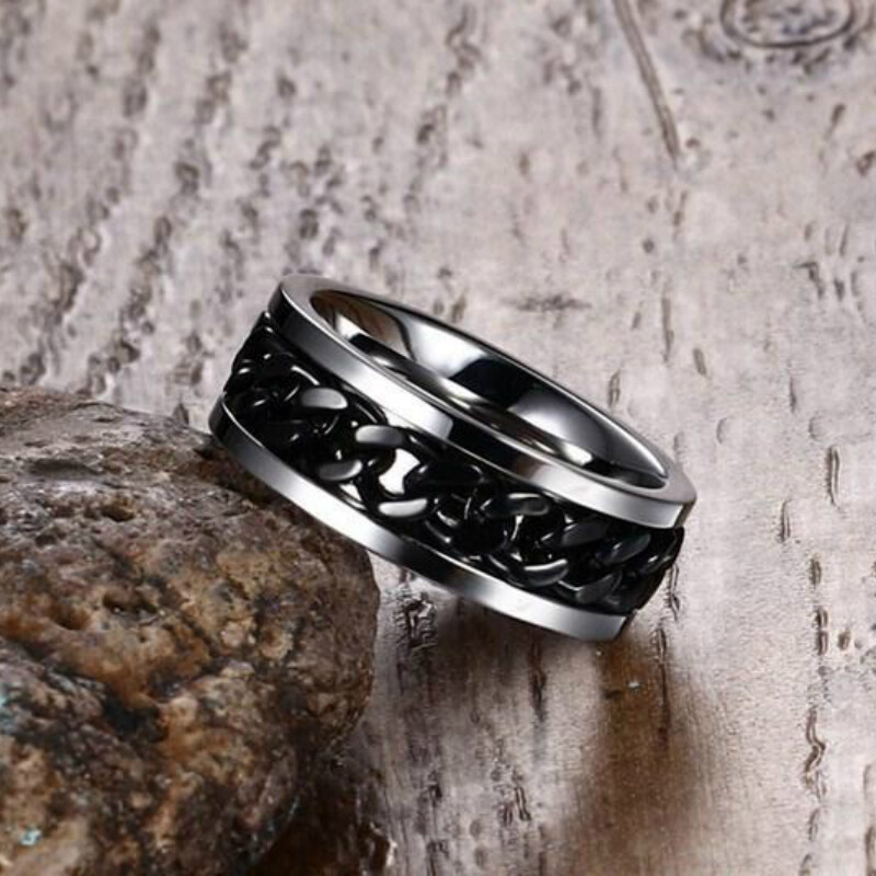 Nhẫn Đeo Tay Bằng Thép Titan Kemstone Creative Cho Nam