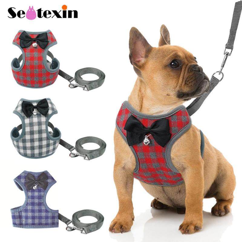 Sentexin Nhỏ Dây Đai Yếm và Dây Xích Bộ Mèo Cưng Áo Dây Nịt Nơ Lưới Đệm Cho Nhỏ Con Chó Con Chó Chihuahua yorkies Pug