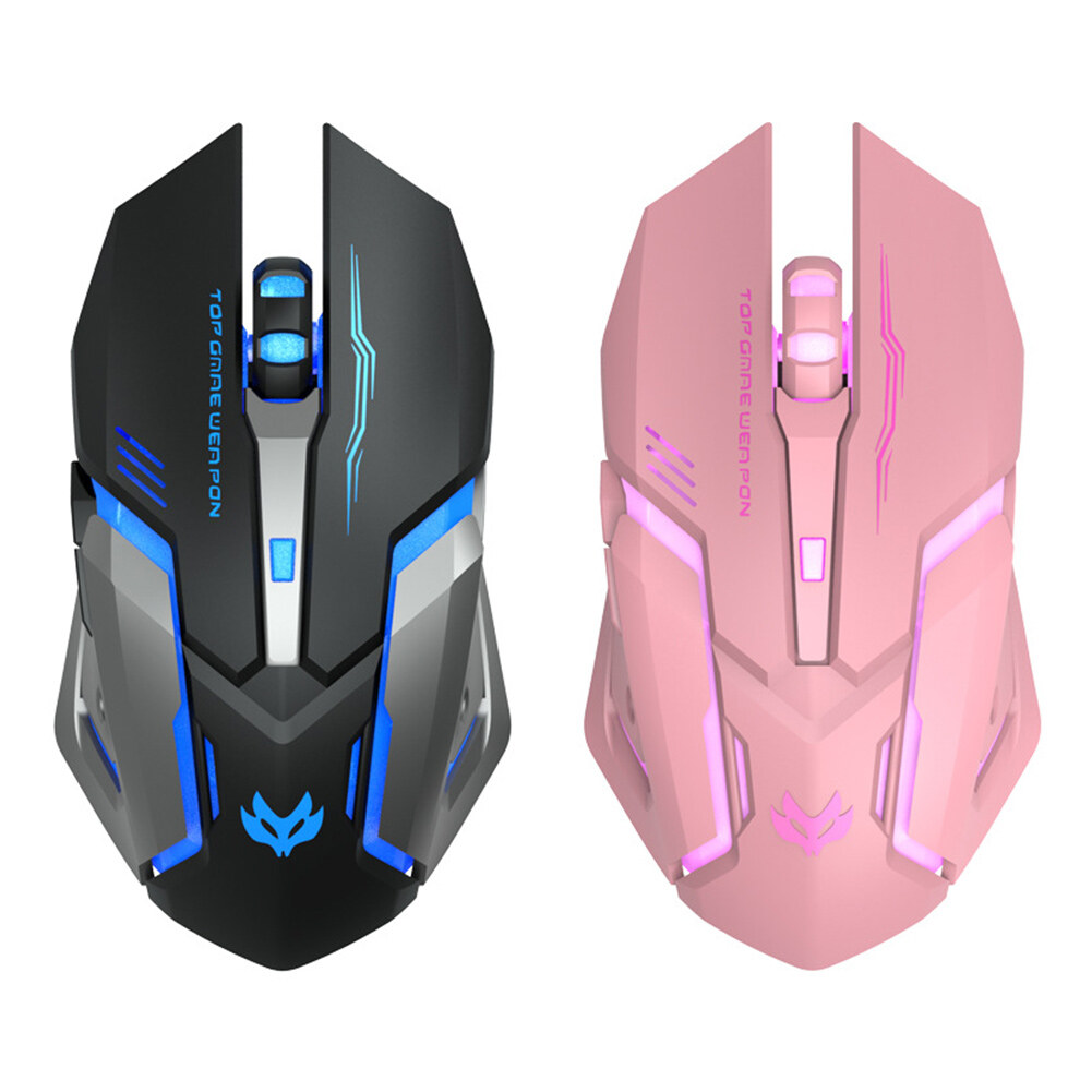 Chuột Chơi Game Quang Không Dây USB Có Đèn Nền Im Lặng Có Thể Sạc Lại T1 Ergonomic 2.4G