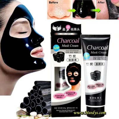 Bamboo Charcoal Mask Oil Control Anti-Blackhead Remover Mask Cream 130ml (Ready Stock Malaysia)