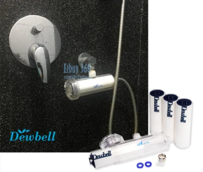 Dewbell f15 Water Filter System - Shower Line High Grade Type & High Grade Refill Cartridge 3Pcs/Pack