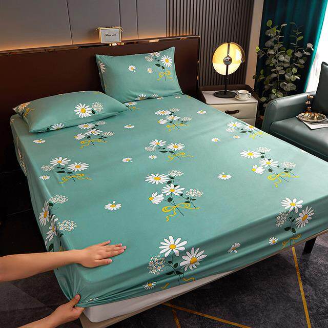 1pcs 100 Polyester Printed fitted bed sheet Mattress Cover Four Corners With Elastic Band Bed Sheet Multi Size