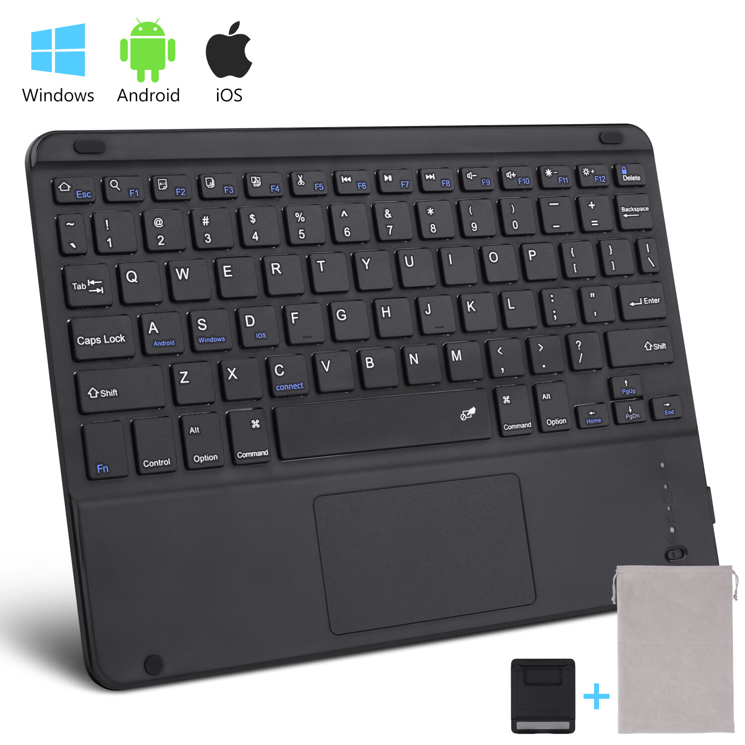 GOOJODOQ Wireless Bluetooth Keyboard or Wireless Bluetooth Keyboard and ...