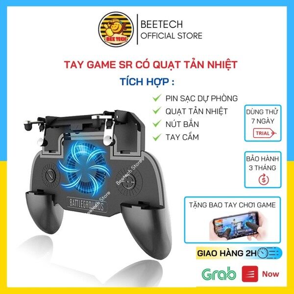 Tay cầm chơi game BTG1 cho điện thoại, có quạt tản nhiệt và pin sạc dự phòng - Beetech