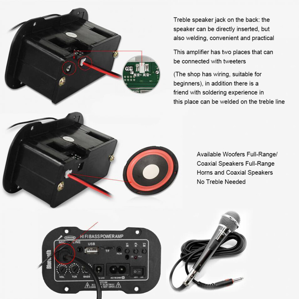 【Buyit】 5 Inch Three Use Multi-Functional Card Digital Bluetooth Car Amplifier Car Bluetooth HiFi Bass Power AMP Audio Digital Amplifier Support USB TF Remote Control QL—3028 【COD】[Ready Stock]
