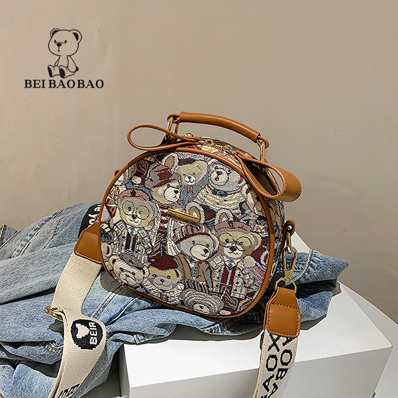 Beibaobao Factory Direct Sales Women's Bag 2023 Spring New Hand Bag Clear Cute Shoulder Bag All-Matching Shoulder Bag