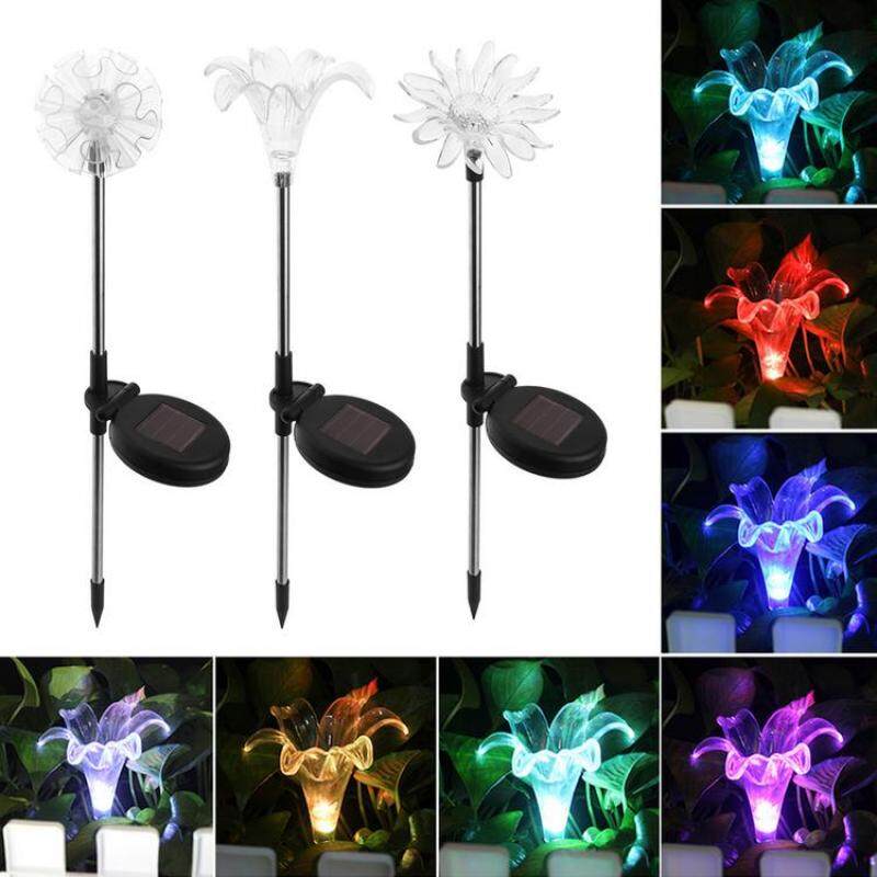 3 Chiếc Đèn Cỏ Năng Lượng Mặt Trời Chống Bụi Chống Thấm Nước Thực Vật Hình Ánh Sáng Cho Bãi Cỏ Sân Vườn Sân