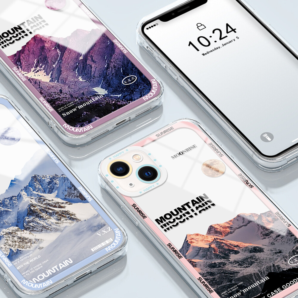 Ốp Trong Suốt Cho Xiaomi Redmi Note 10 Note 10S Note 10 Pro Note 10 5G Note 8 Note 8 Pro Note 9 Ốp Pha Lê Núi Tuyết Bình Minh Chống Sốc Chính Hãng Ốp Điện Thoại Mềm Trong Suốt Bảo Vệ Máy Ảnh