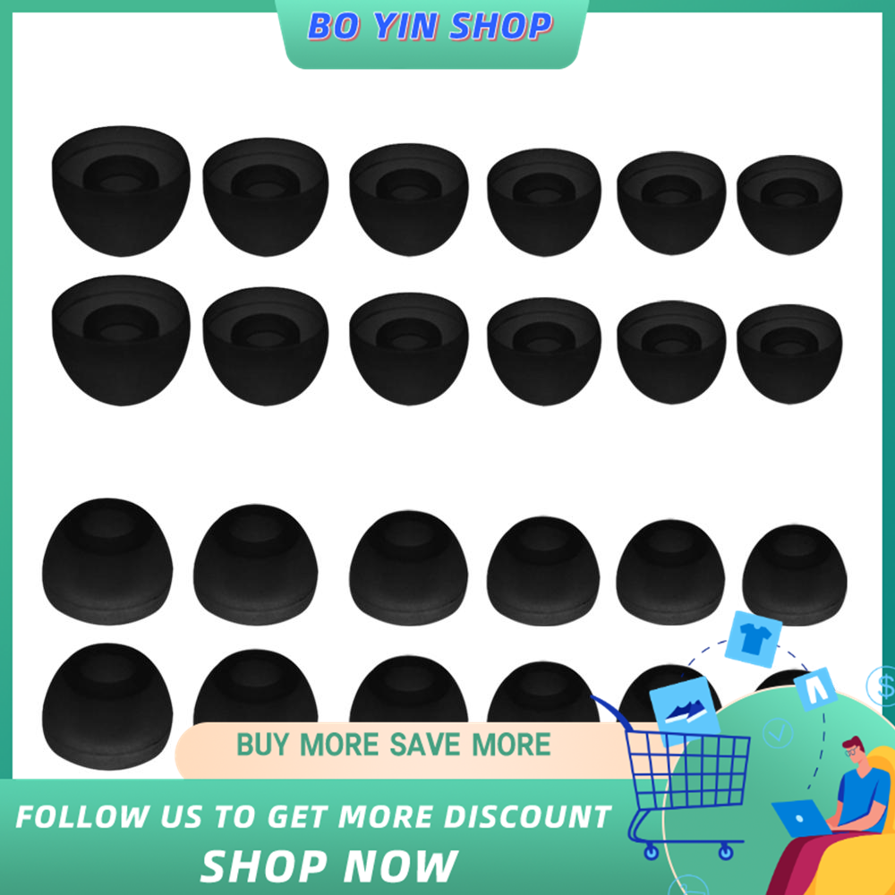 12 Pairs 24 PCS S M L Silicone 4.5mm Earbud Cushion Replacement Headphone Headset Ear pads Gel Covers Tips For Earphone MP3 H090 Random Color & Size