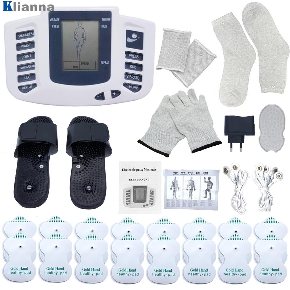 Electric Tens Muscle Stimulator Digital Muscle Therapy Full Body Massage Relax 16pads Pulse Ems