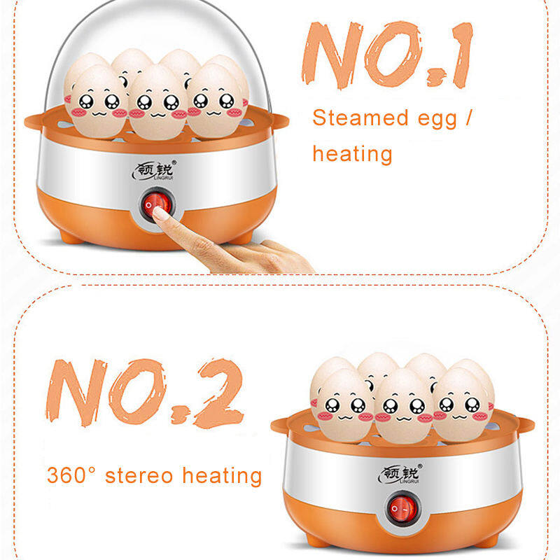 JIASHI Single-layer egg cooker egg steamer mini automatic power-off egg cooker boiled egg steamer pot portable