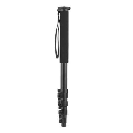 SuperDeal2019 แบบพกพา Heavy Duty ขาตั้งกล้องวิดีโอขาเดียวอะลูมิเนียมอัลลอยปรับได้กล้อง unipod พร้อมคลิปห่วงห้อยกระเป๋าล็อค 5 ส่วนสำหรับ Sony Canon DSLR ILDC Camera กล้องวิดีโอ 1/4 นิ้ว 3/8 นิ้วสกรู MAX. โหลดความจุ 10 kg/22Lbs MAX. ความยาว 183 ซม./72 นิ้ว