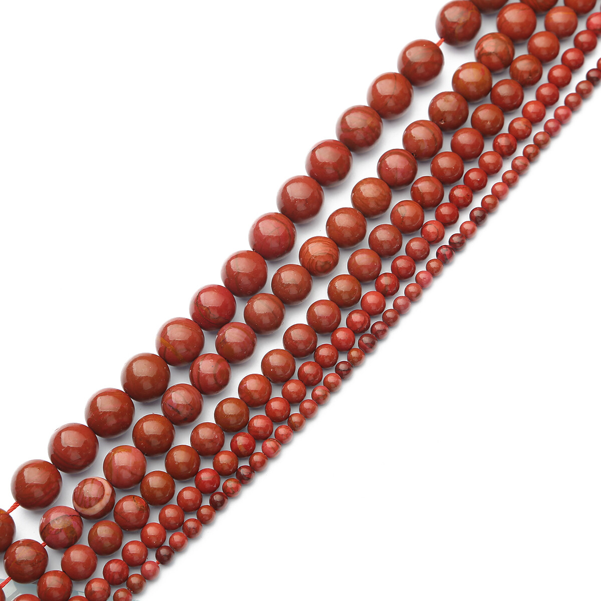Natural Dyed Red Agate Stone 4-12mm Round Loose Beads for Necklace Bracelet DIY Jewelry Making